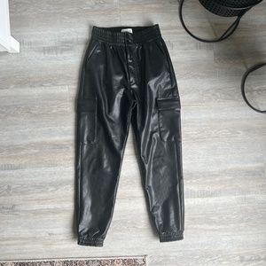 Abercrombie & Fitch Vegan Leather Joggers